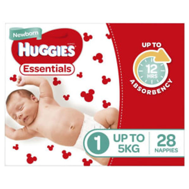 Huggies Essential Size 1 Newborn 28 Pack